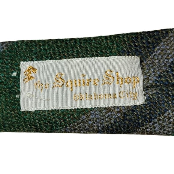 Vintage Green Striped Wool Tie By Ratno & The Squire Shop Oklahoma City - Picture 3 of 10